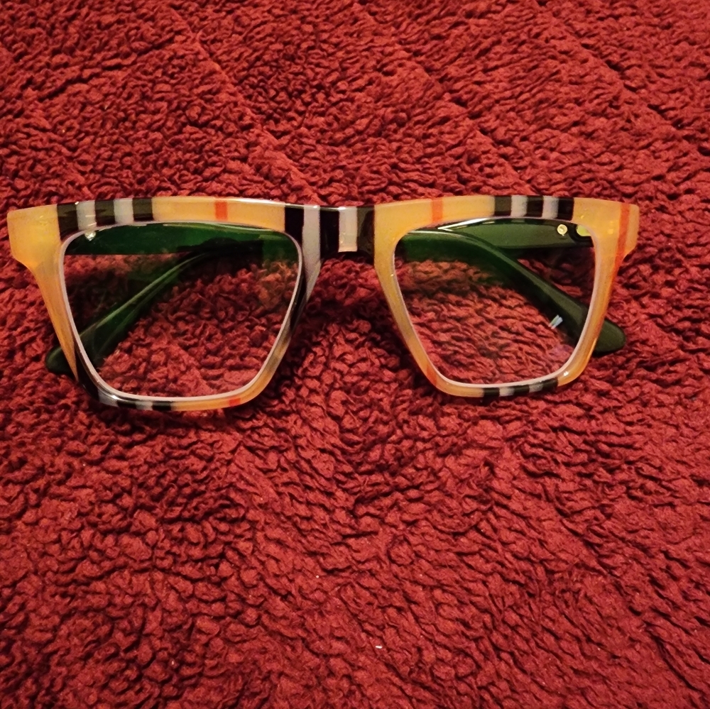 Plaid Clear Frames